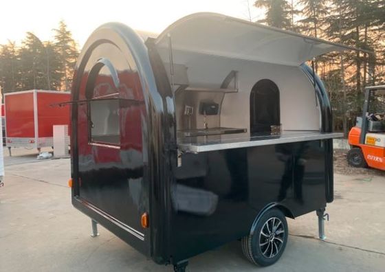 Outdoor Burger Factory Catering Mobile Fast Food Trailer con cucina in acciaio inossidabile