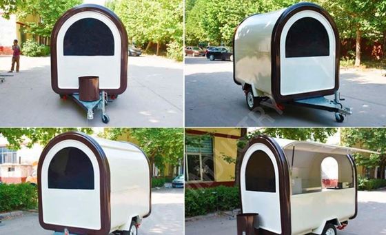 Outdoor Burger Factory Catering Mobile Fast Food Trailer con cucina in acciaio inossidabile