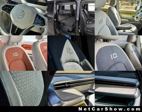 VW classico camper MPV Volkswagen ID Buzz. 2023 robort elettrico grande spazio pratico per le famiglie