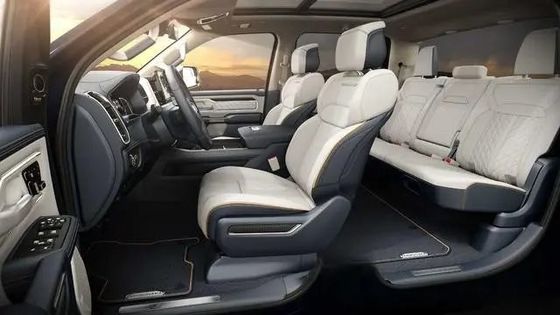 Tutto elettrico a zero emissioni Ram 1500 REV con eccezionali parametri di riferimento in rimorchio, un'autonomia di 350 miglia a batteria da 168kwh