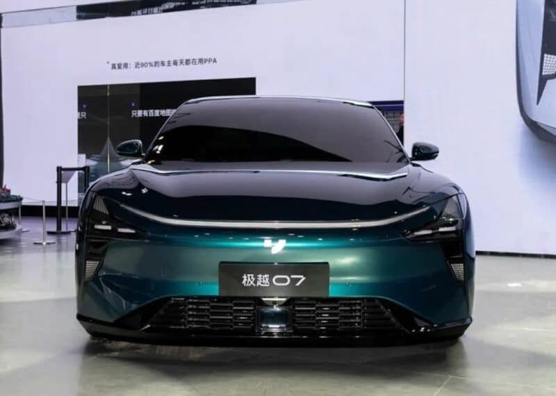 Mostra di auto di Pechino Jiyue07 200kw Potenza motore 27w;S PURO AUTO ELETRICO Con velocità massima a 200km/h